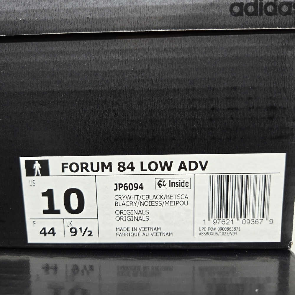 New adidas Forum 84 Low ADV Crystal White Black Scarlet Men's Shoes Size 10 - Picture 8 of 8